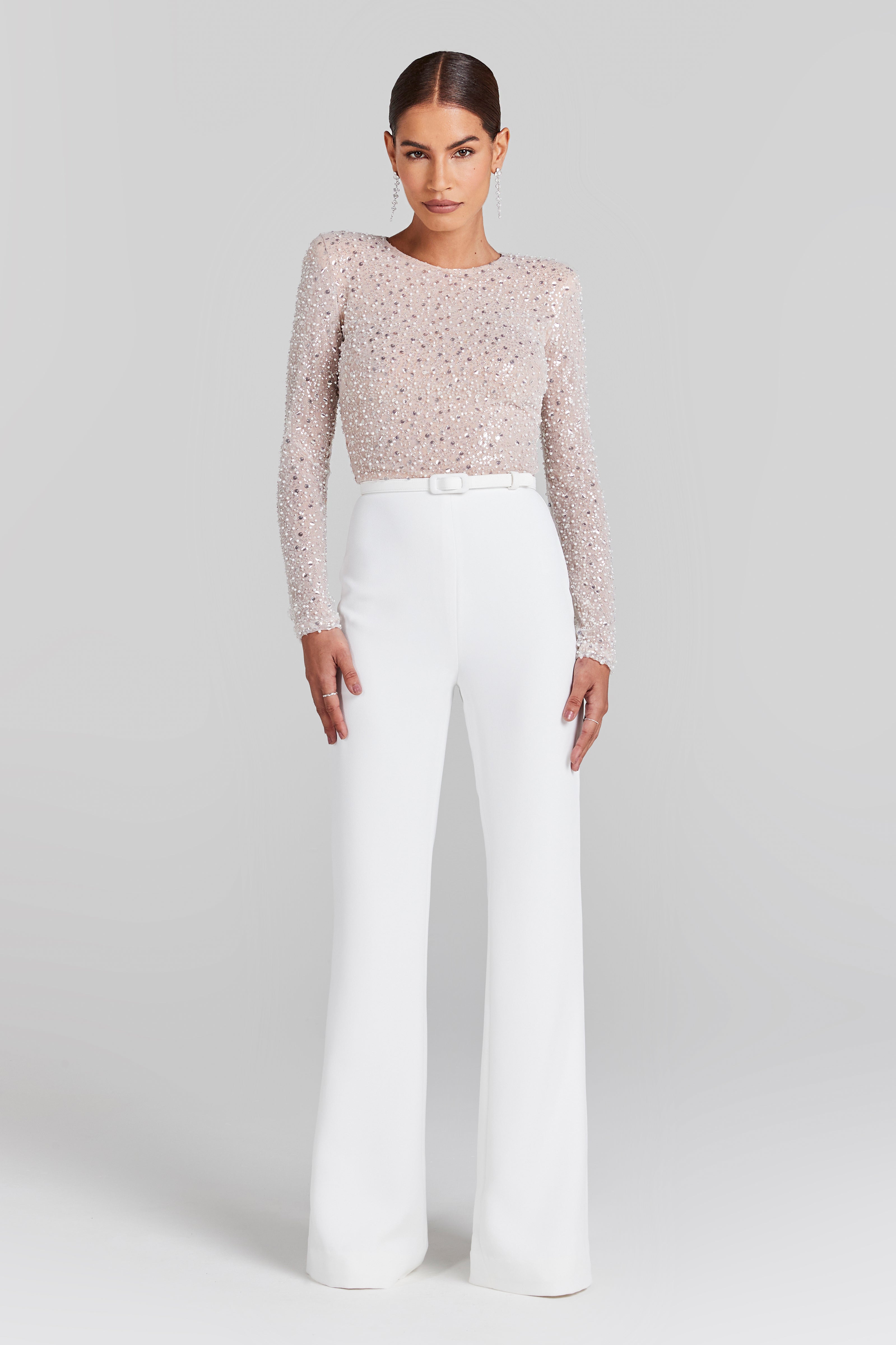Stylish White Jumpsuit by Misha