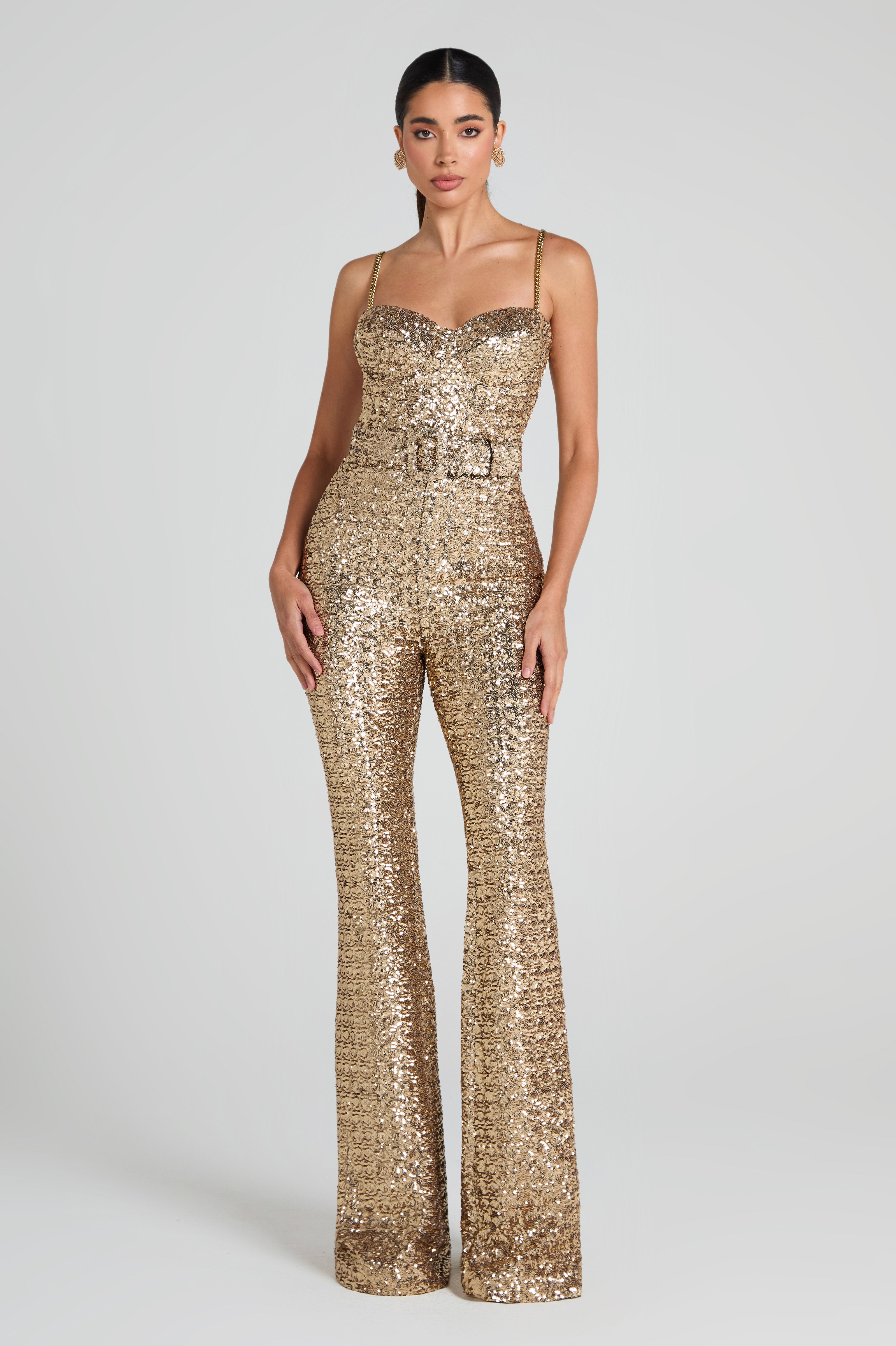 Stylish Lucinda Gold Jumpsuit for Women