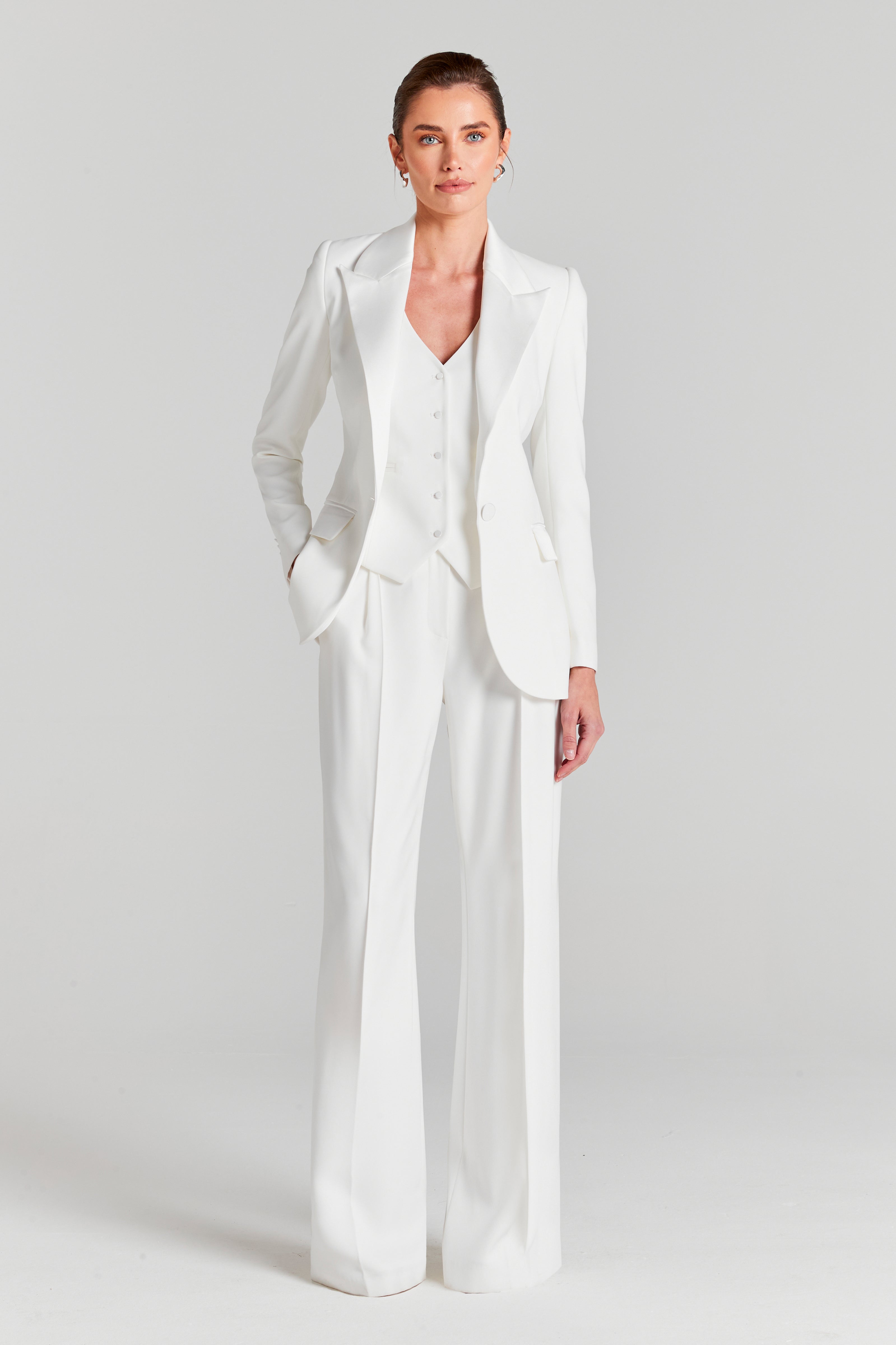 Classic White Dress Trousers by Cameron