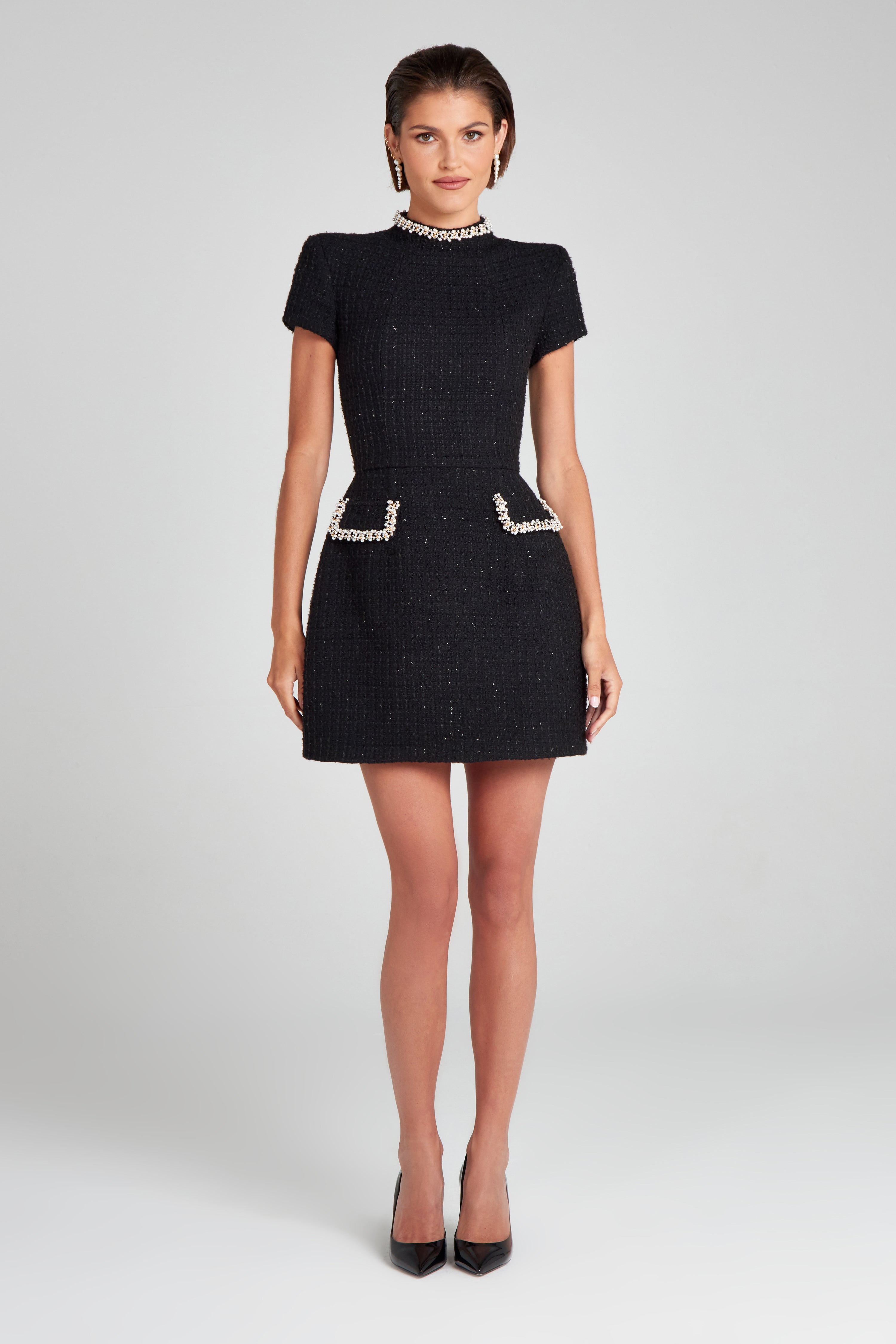 Elegant Simone Black Dress for Evening Wear