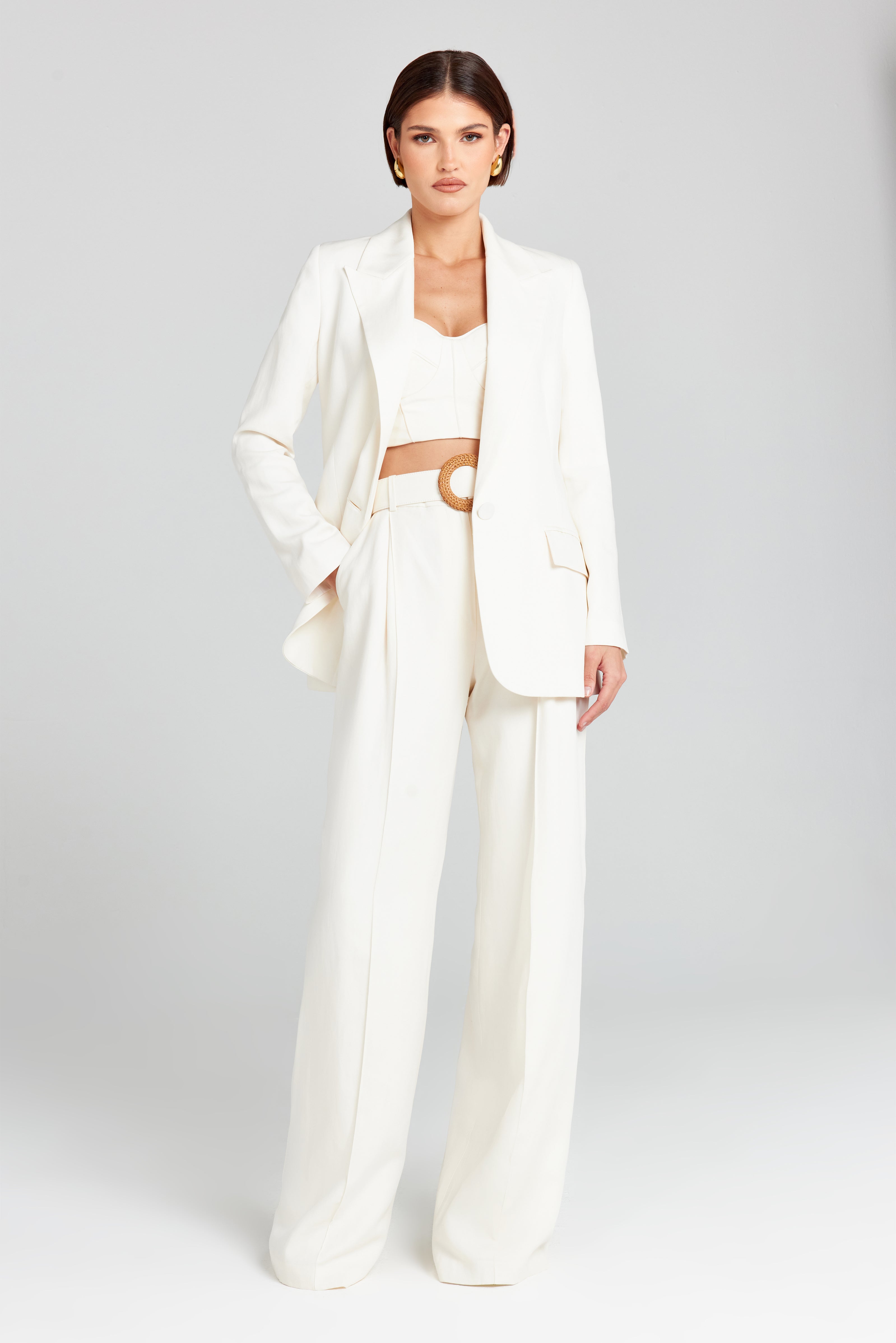 Classic White Trousers by Claudia