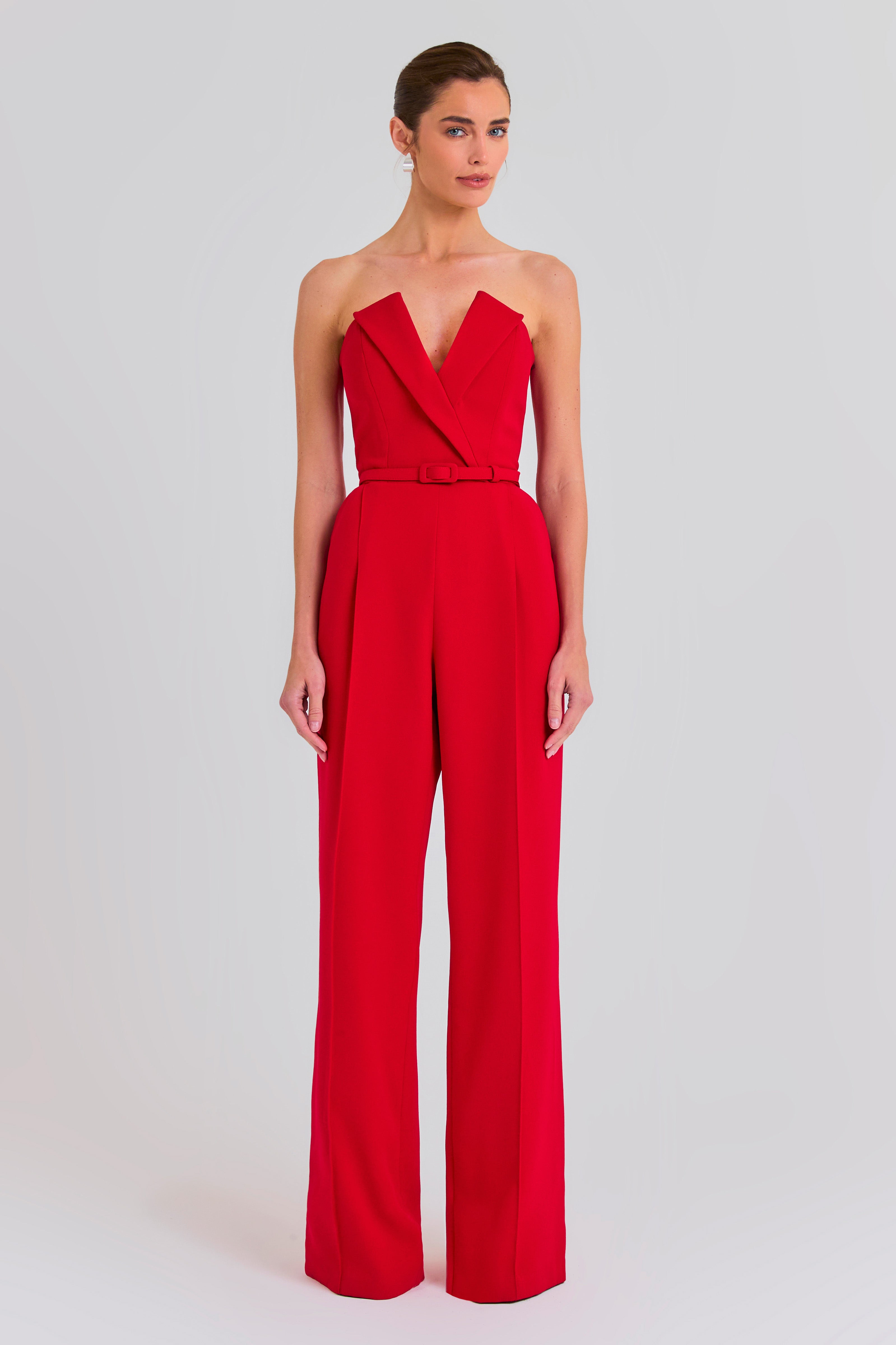 Stylish Red Vanessa Jumpsuit for Women