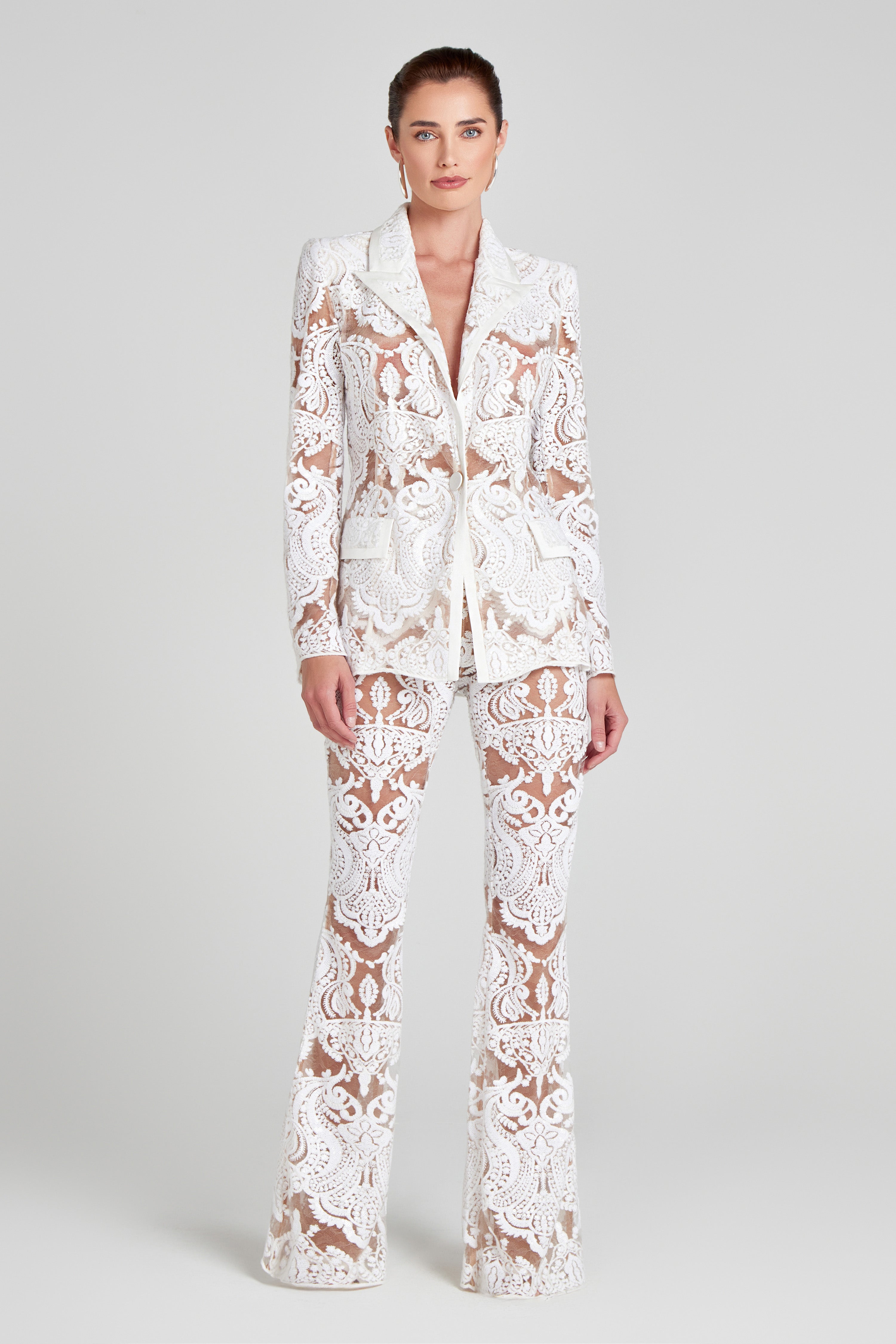 Classic White Piper Pants for Women
