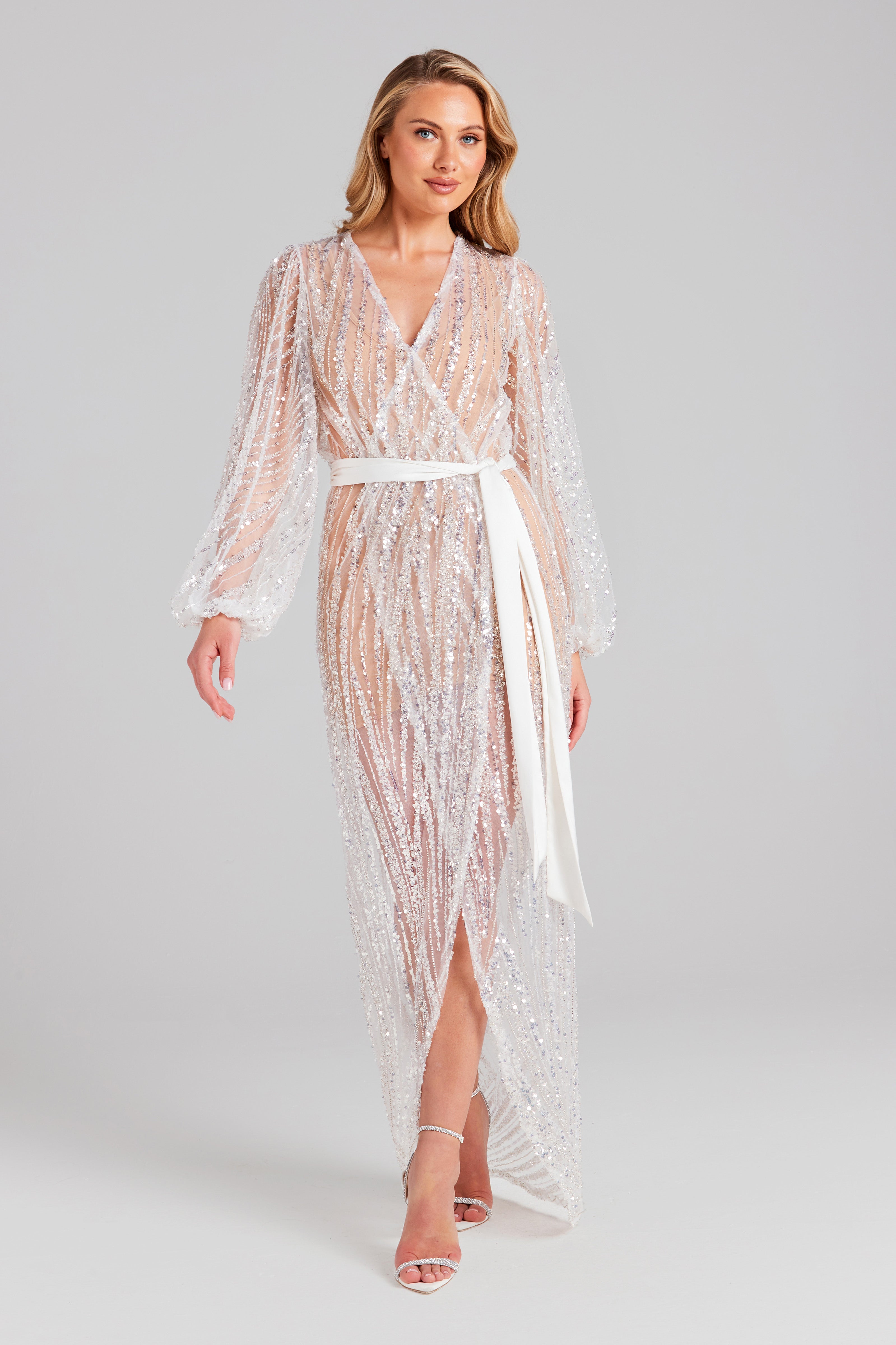 Elegant White Maxi Dress by Gracie