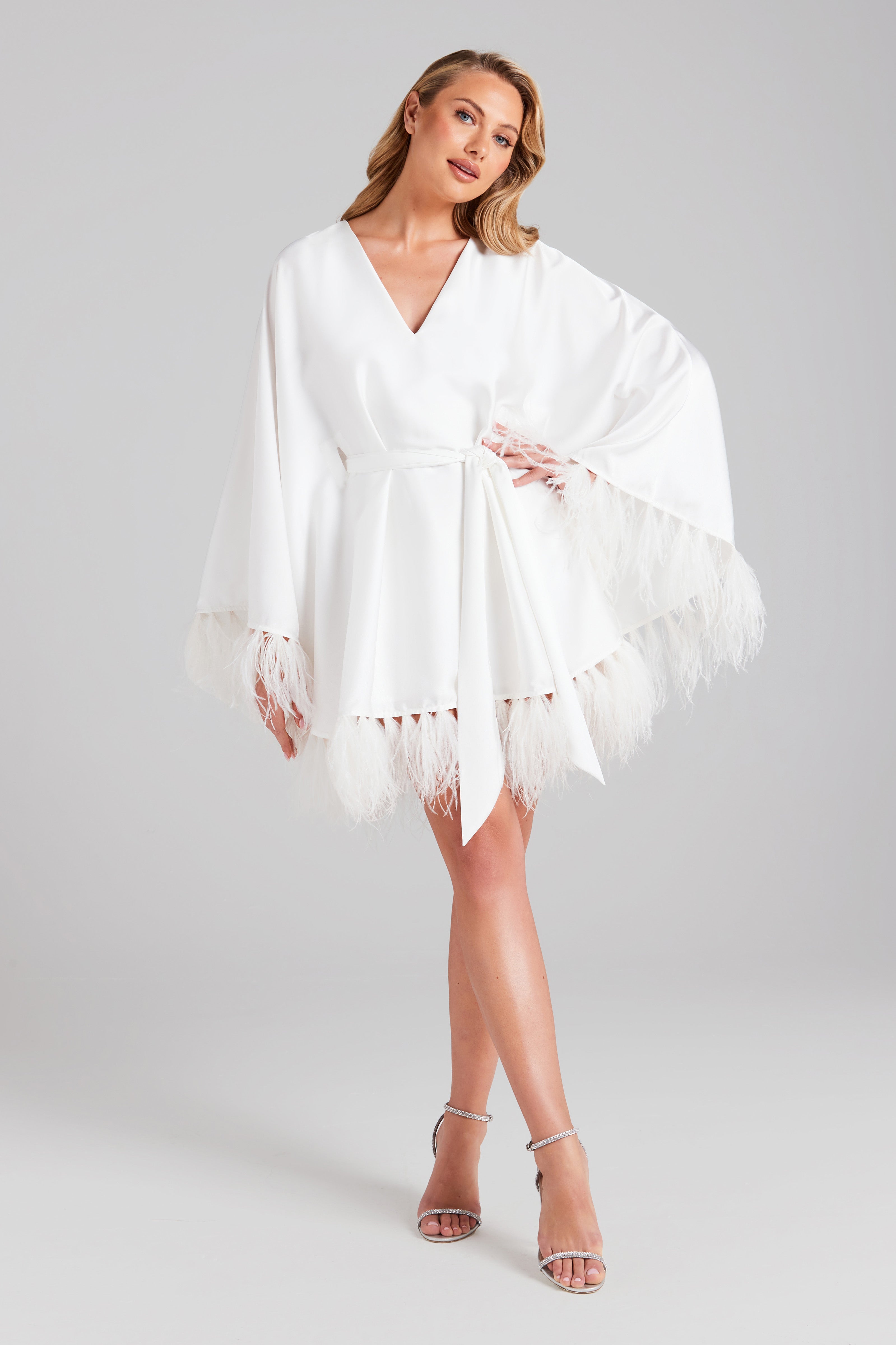 Elegant Lorenna White Dress for Women
