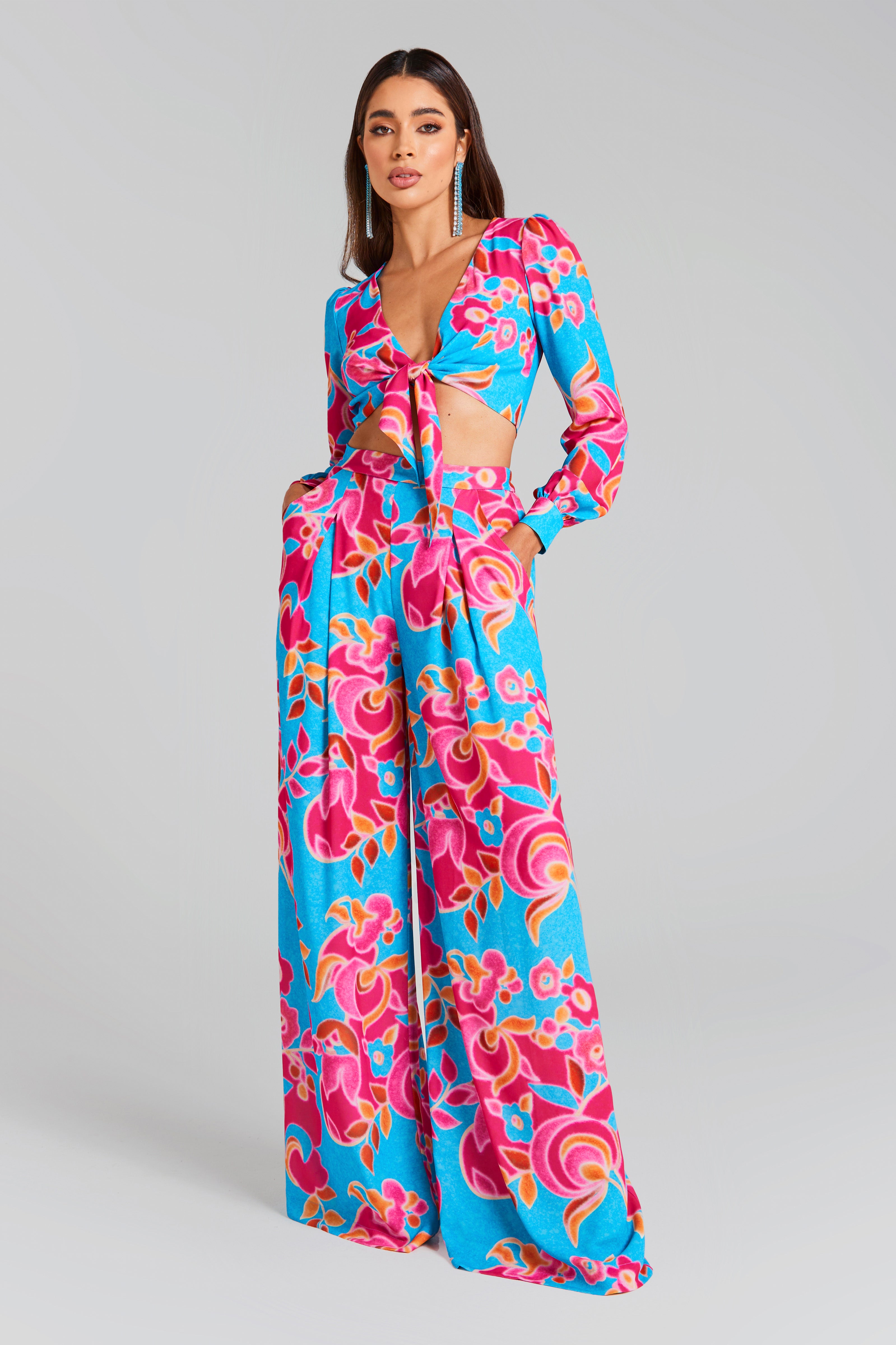 Floral Print Trousers by Cassidy