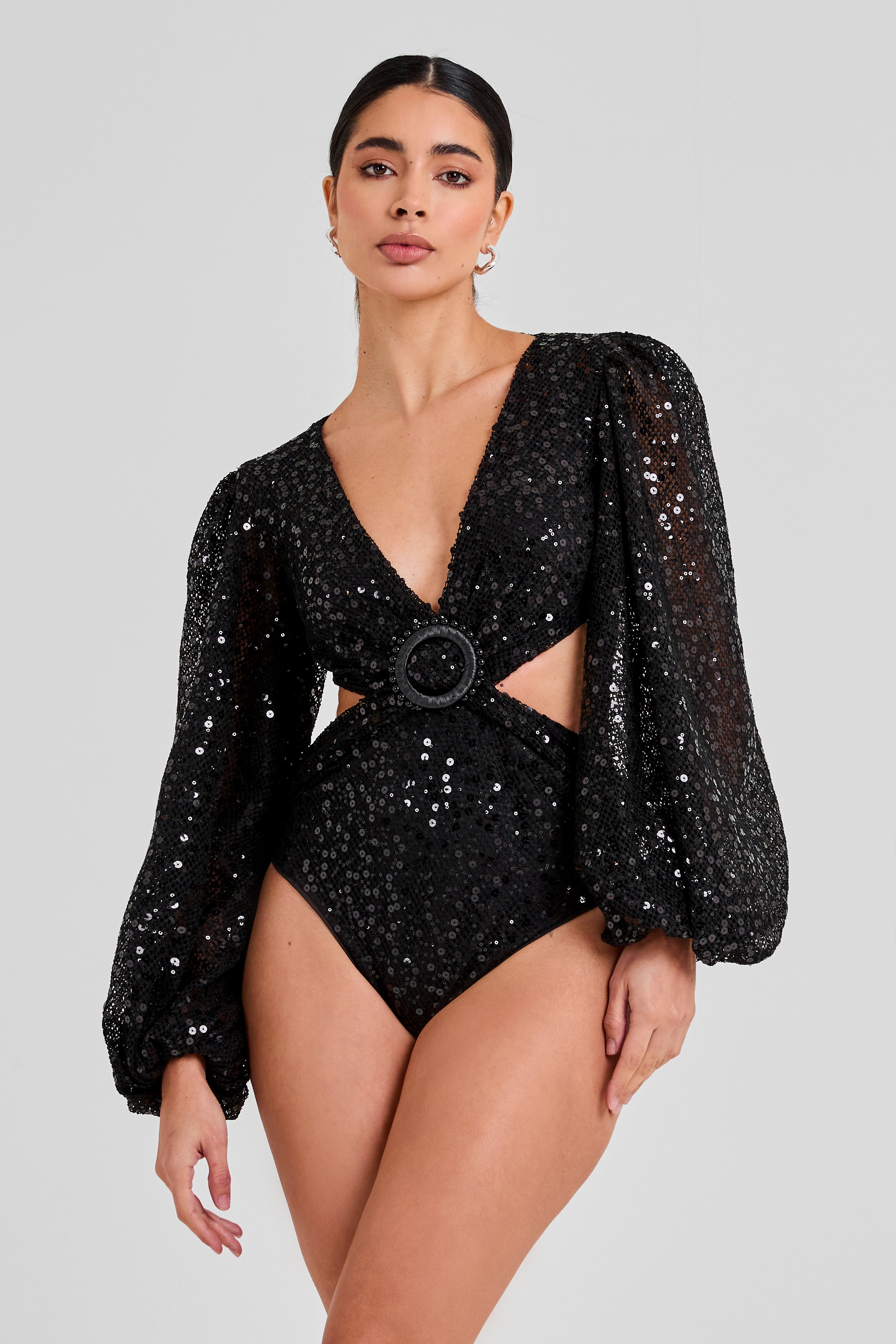 Alissa Black Women's Bodysuit - Sleek & Versatile