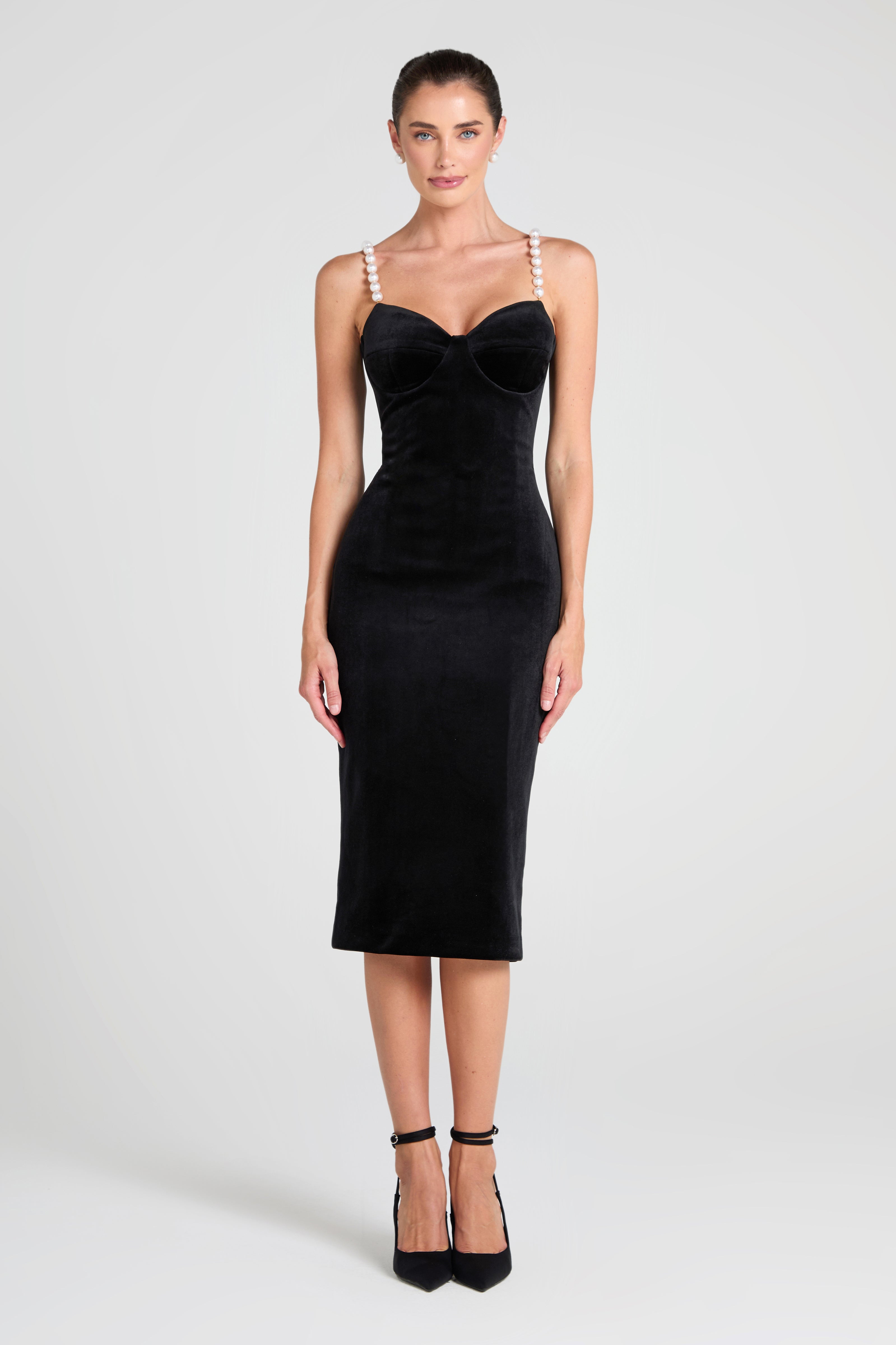 Stylish Black Dress by Emily for Evening Wear