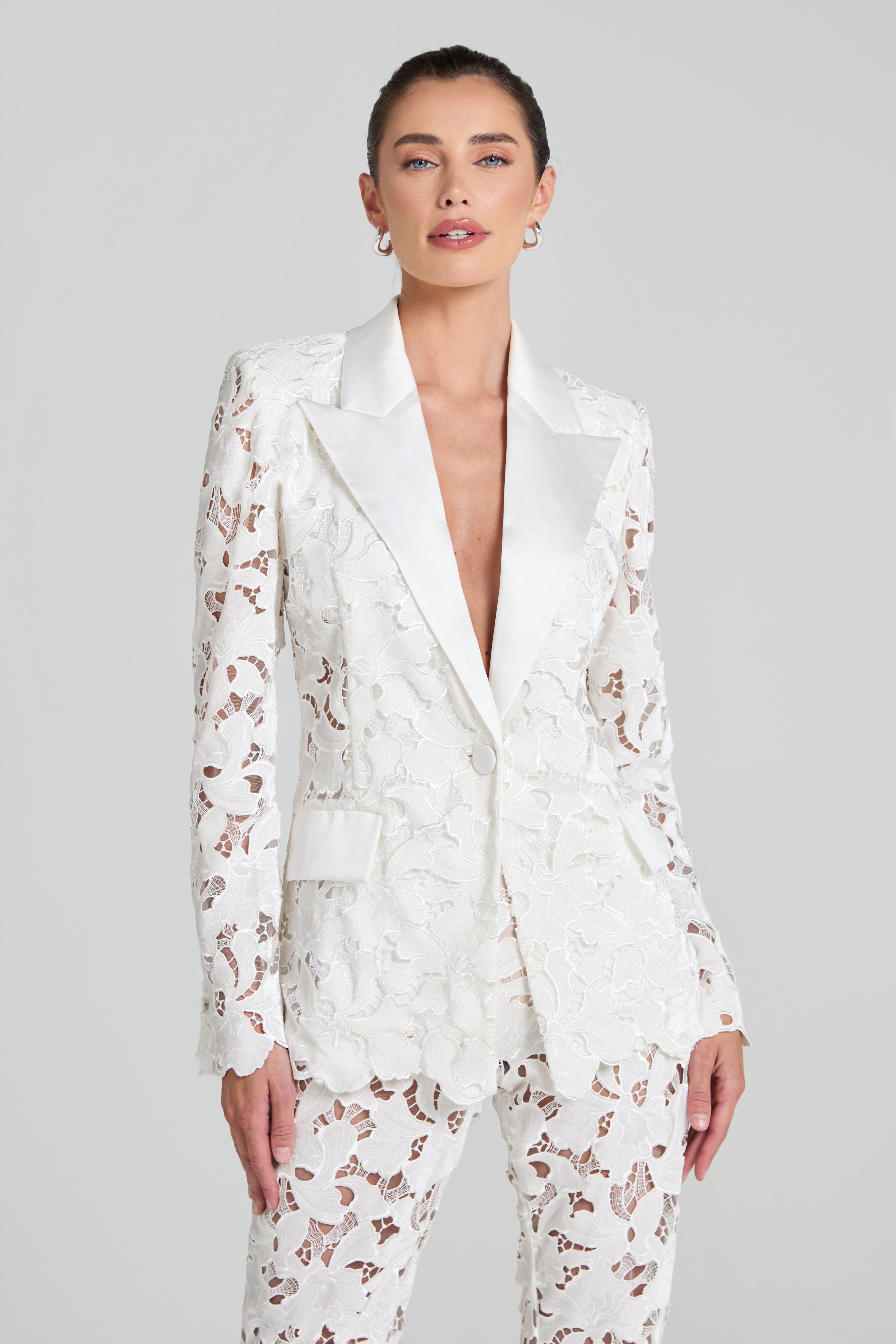 Valia Women's White Blazer for Work & Events