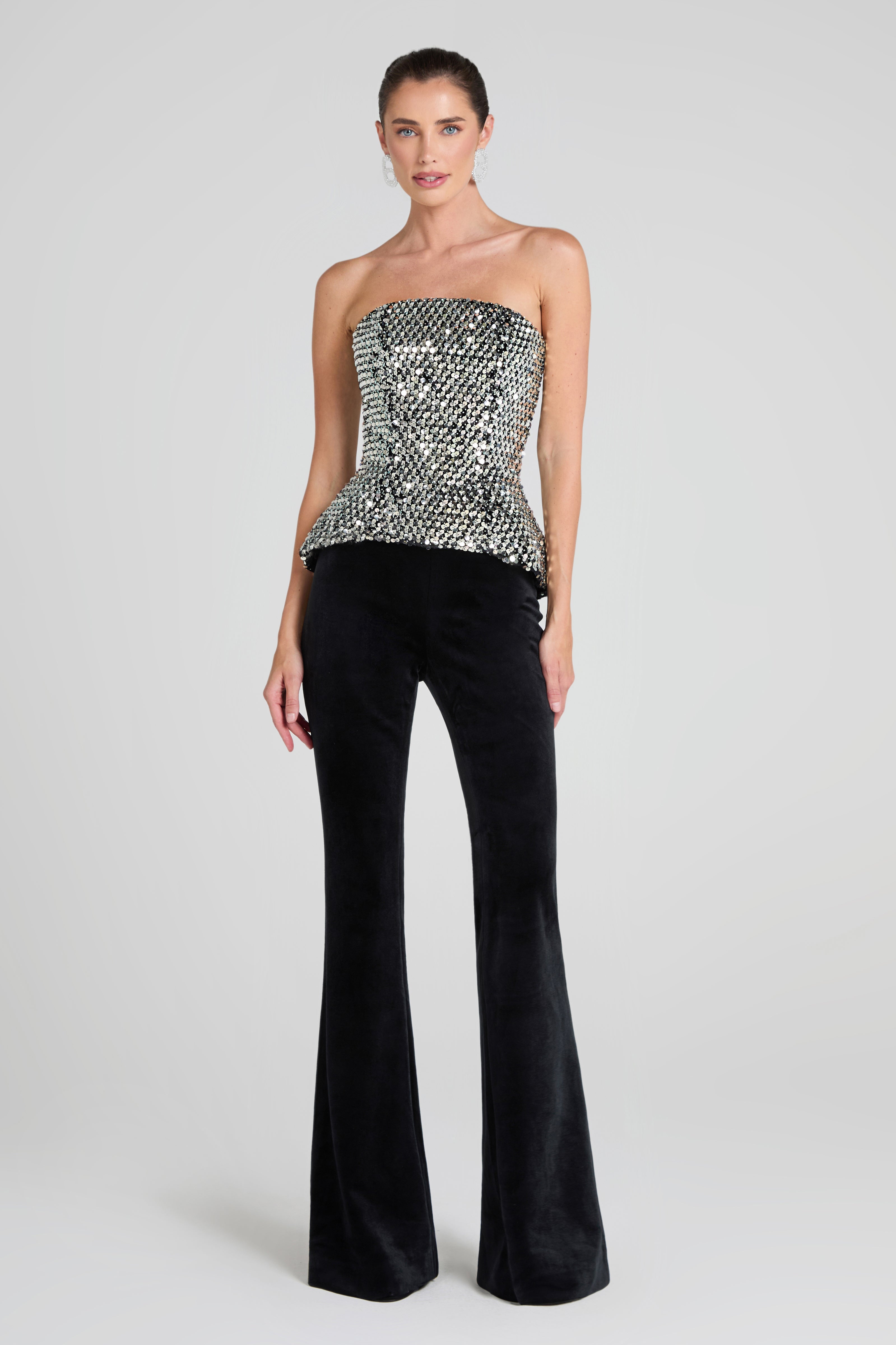 Stylish Paige Silver Blouse for Women