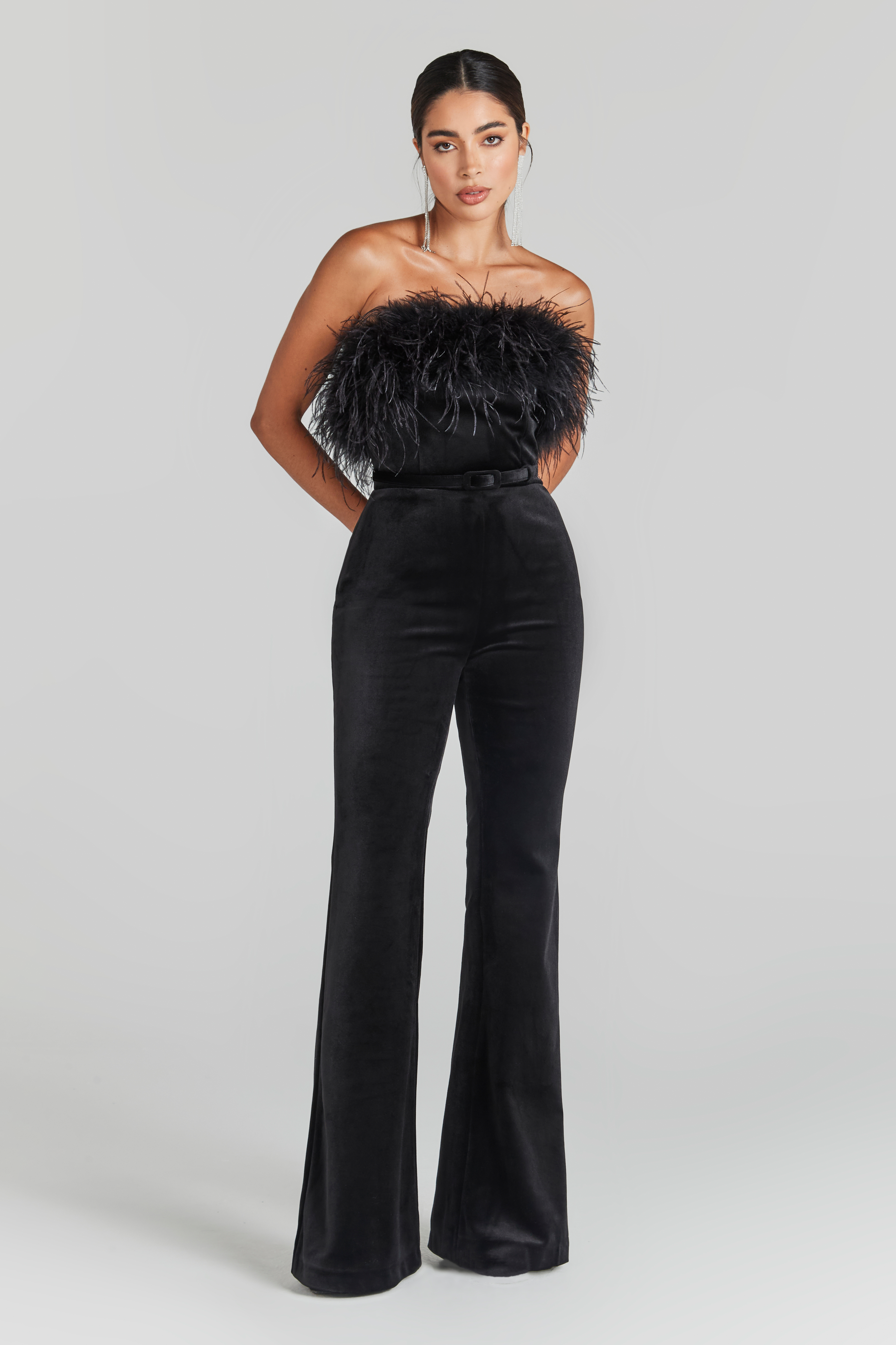 Black Feather Jumpsuit by COLETTE