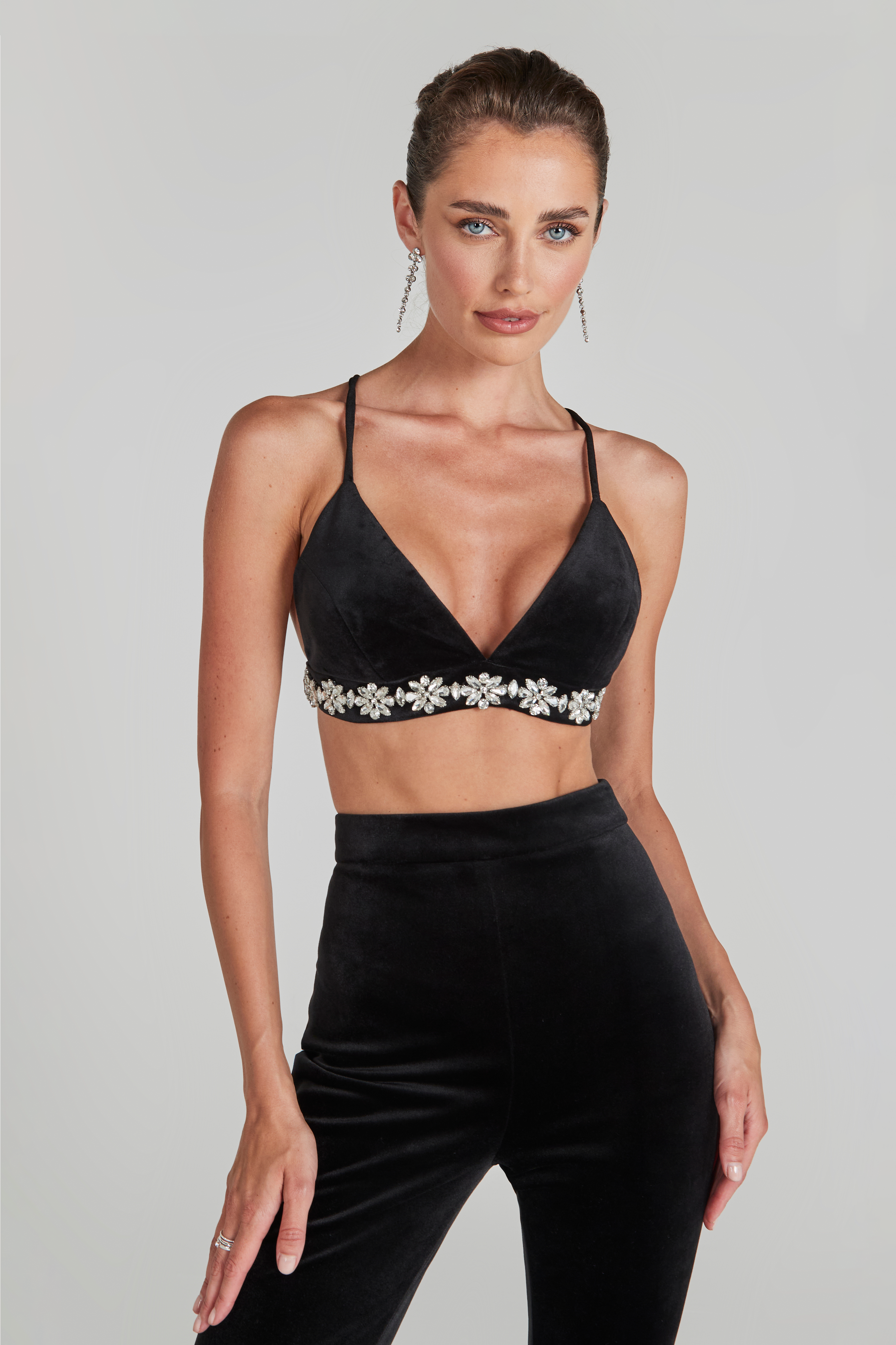 Davina Black Sports Bra Top